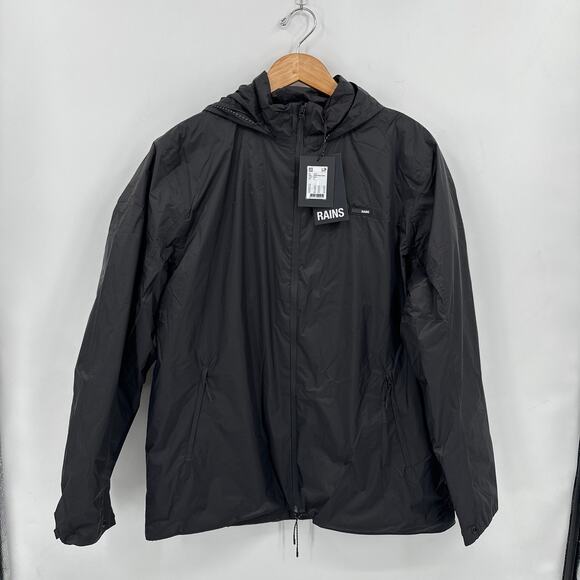 Rains jacket Padded Nylon Jacket black 15470 Unisex Size XL NWT - Picture 4 of 10
